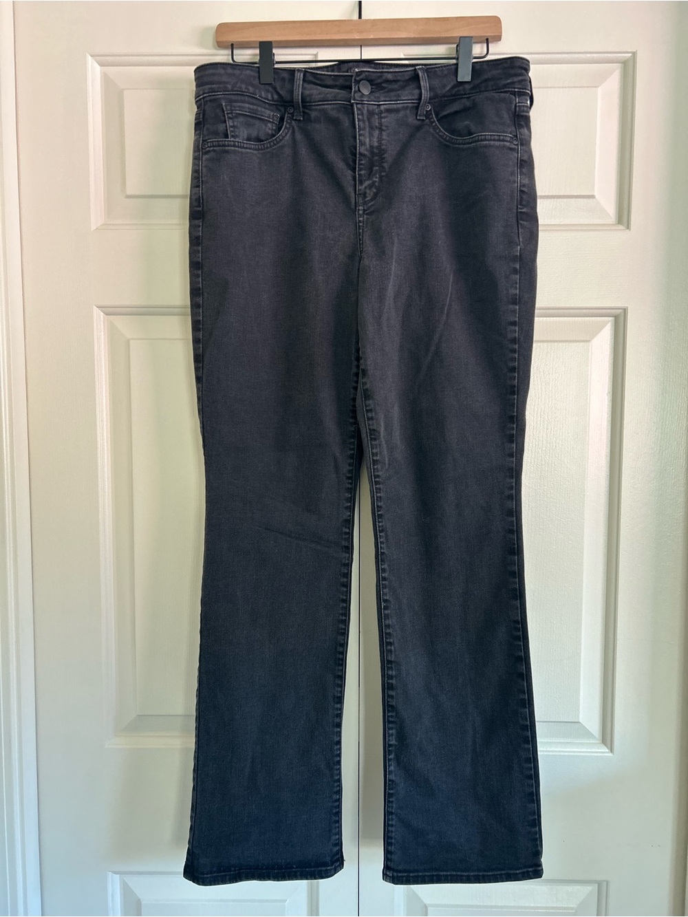 NYDJ Marilyn Straight Leg Black Jeans, Women’s Size 12